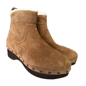 NIB MADEWELL The Marceline Clog Boot in Shearling Toffee Size 5 thumbnail 4
