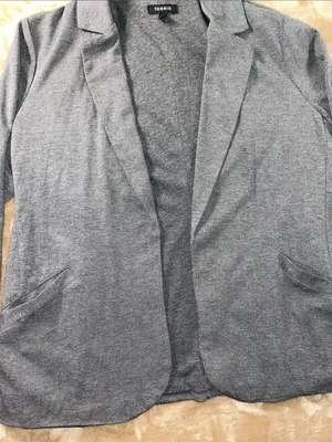 torrid Charcoal Gray Open-Front Blazer Cardigan thumbnail 4