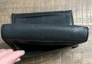 Brighton Vintage Leather Wallet with Silver Tone Hearts and Leather Hearts. thumbnail 8