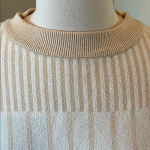Cream and Tan Striped Sweater and Shorts Set thumbnail 7