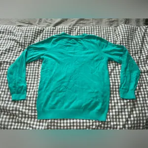 Vineyard Vines Turquoise V-Neck Sweater thumbnail 2