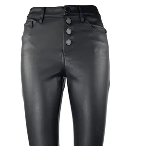 BlankNYC The Great Jones Black Faux Leather Skinny High Waist Trousers Pants 26 thumbnail 4