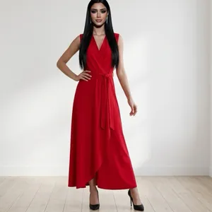 Vintage Ayes Unlimited Maxi Dress M/L True Wrap Gown Party Event Christmas thumbnail 16