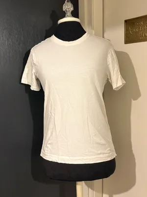 H&M White Short Sleeve 100% Cotton Crewneck Tee 💜 thumbnail 1