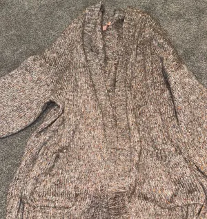 Oversized Slouchy Knit Cardigan Brown Size XXL thumbnail 5