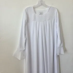 Zita White Maxi Dress Temple Church Baptism Modest Pockets High Neck Small thumbnail 2