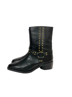 Vince Camuto Roista Leather Moto Boot Women’s Size 10 Black thumbnail 3