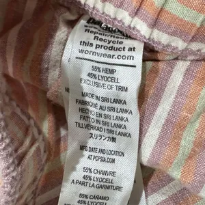 Patagonia Garden Island Pants Pinstripe Hemp Wide Leg Women’s Small thumbnail 5