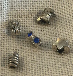 A520 charm bracket silver plated 5 pcs Gray thumbnail 1