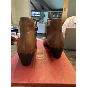 Munro Jackson Bootie in Cuero Leather Brown Size 7 Classic Side Zip thumbnail 5