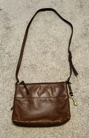 Fossil brown leather medium size crossbody bag‎ thumbnail 1