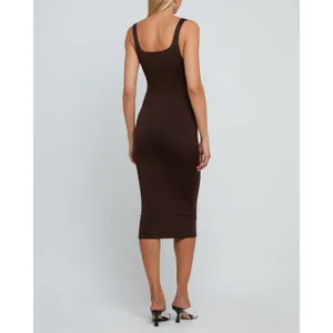 CAARA Contouring Tank Midi Chocolate Brown Shaping Stretchy Midi Medium thumbnail 6