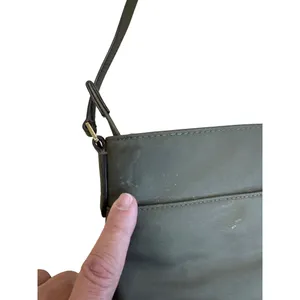 Michael Kors Womens Green Canvas Crossbody Purse SKU 7823 thumbnail 10