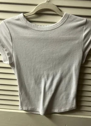 White crop T-shirt thumbnail 1