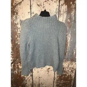 NWT Line and Dot mock neck sweater, size small, blue thumbnail 6