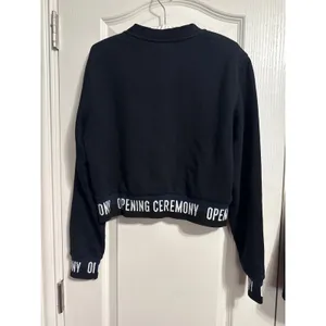 Opening Ceremony Cropped Logo Pullover Sweatshirt Minimalist Capsule Preppy thumbnail 4