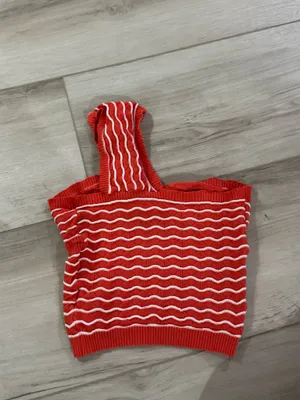 Shein Knit One-Shoulder Crop Top thumbnail 2