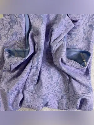 Francesca’s Lilac Floral Print Dress size L thumbnail 10