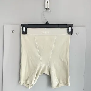 SKIMS Bone Cotton Rib Shorts XXS thumbnail 1