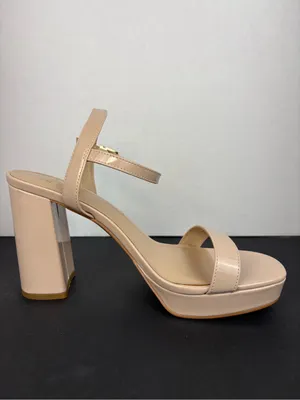 Mix No. 6 Nude Patent Block Heel Sandals with Ankle Strap thumbnail 7