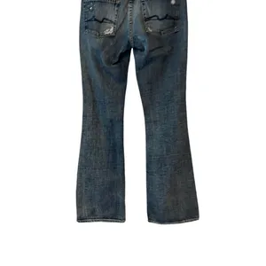 7 For All Mankind boot cut distressed bejeweled denim jeans Excellent Like New! thumbnail 8