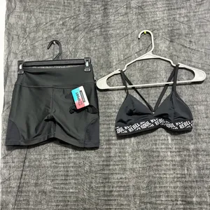 JESFER Activewear Set Shorts & Sports Bra Women’s Size S NWT(A229)&✨ thumbnail 3