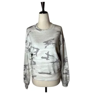 Rails Sweatshirt Women XS Gray‎ Ramona Stone Camo Pullover Athleisure Streetwear thumbnail 2