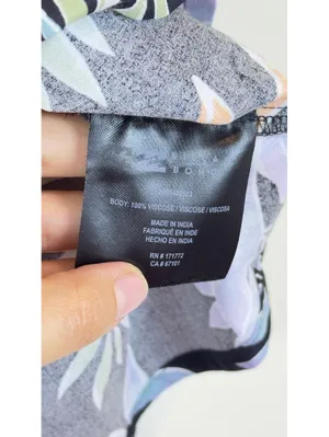 Billabong Carefree Cami Large Black Tropical Floral V Neck Smocked Crop Top NWT thumbnail 6