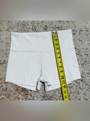 Athleta bike shorts size Small white thumbnail 5