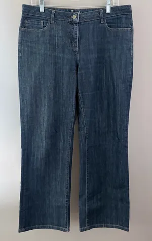 Boden Dark Wash Wide Leg Jeans Size WC137 US 10P Petite thumbnail 1