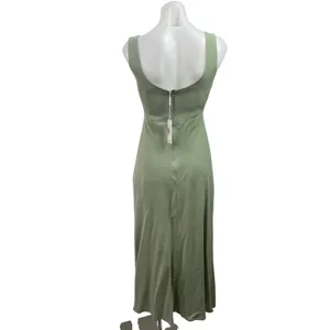 NEW Petal & Pup Apollo Green Sleeveless Twist Cut Out Maxi A-Line Tank Dress XS thumbnail 3