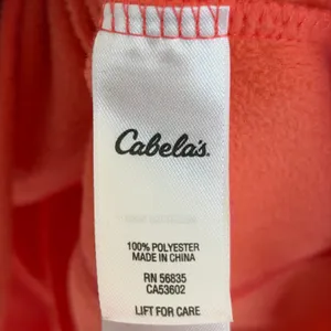 Cabelas Womens Fleece Pullover Quarter Zip Coral Orange L77SH262 Size M thumbnail 5