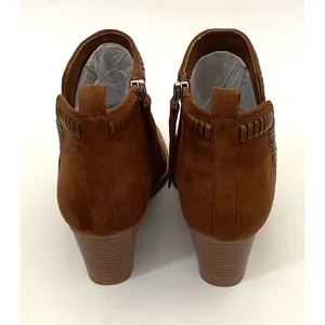Dolce Vita Heeled Pointed Toe Suede Western Bootie Brown Tan Size 7 NEW thumbnail 4