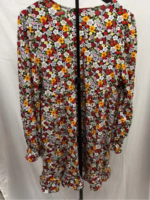 Modcloth Women's XL Ever So Sweetly Colorful‎ Floral Long Sleeve Babydoll Dress thumbnail 6