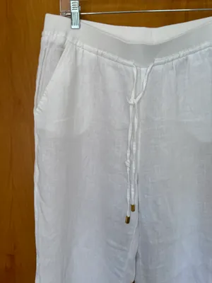 White Linen Pants thumbnail 3