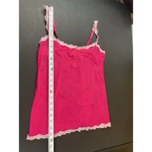 Y2K Pout By Victoria’s Secret Pink Sheer Mesh Lace Trim Cami Tank Top NWT L thumbnail 9