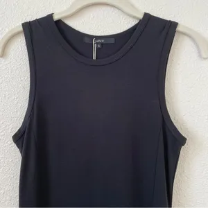 Quince Tencel Jersey Tank Maxi Dress Black Size Small Minimalist Side Slit thumbnail 3
