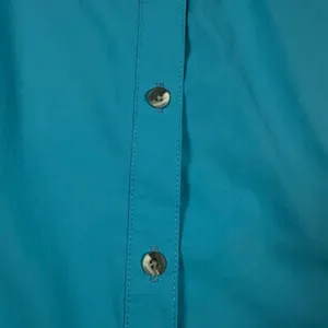 White Sierra Womens Medium Turquoise Ripstop Hiking Trail Shirt Roll Tab Sleeve thumbnail 2