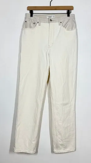 Abercrombie‎ & Fitch Jeans The 90s Straight Ultra High Rise Curve Love Size 10R thumbnail 1