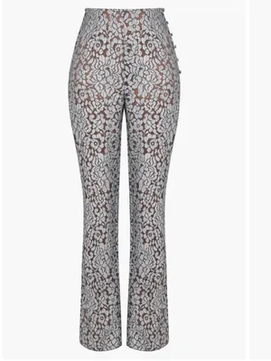 House of CB London Mara Metallic Lace Straight Leg Pants Small thumbnail 3