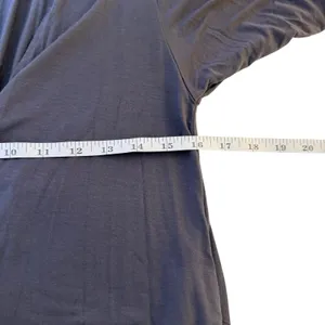 Barefoot Dreams Malibu Collection Sand-Washed Jersey Knit Midi‎ Robe Small Gray thumbnail 9