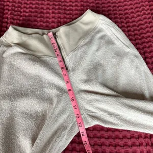 Aerie Women’s S Sherpa Fleece Jogger Pants Cream White Cozy Lounge Zip Waist thumbnail 7
