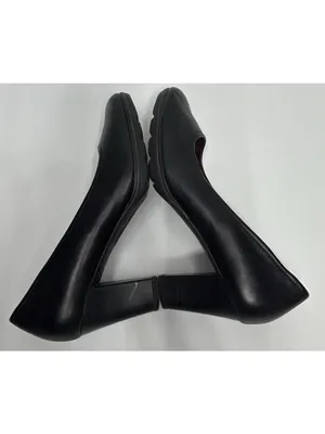 Tamaris Leather Pumps Heels Womens 40/9 Black Memory Foam insole shock absorber thumbnail 7