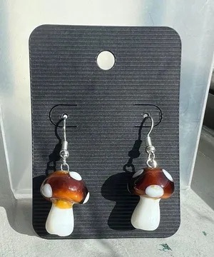 Mushroom Dangle Earrings thumbnail 1