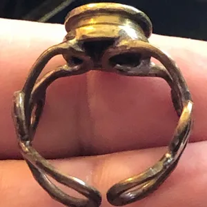 Vintage handmade hammered brass bullet primer ring thumbnail 10