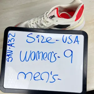 Adidas Adizero Boston 10 Womens 9 Running Shoes White Solar Red FY4080 Sneaker thumbnail 12