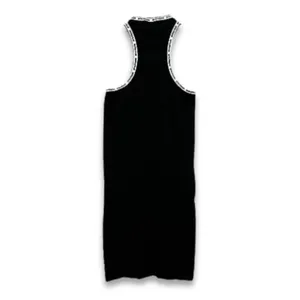 Iets Frans Black Bodycon Dress Logo Tape Racerback Mini Sporty Athletic S NWOT thumbnail 7