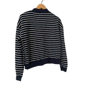 MADEWELL Striped Quilted Sweatshirt Pullover Sweater Top thumbnail 7