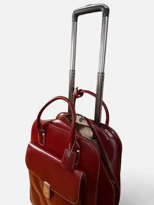 McKlein La Grange Detachable Wheeled Briefcase Carry On Luggage Red thumbnail 14