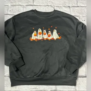 SheIn Black Halloween pullover fleece sweatshirts crewneck size small thumbnail 1